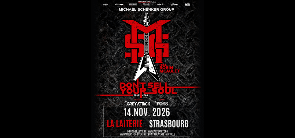 Michael Schenker Group en concert à La Laiterie le Sam 14 nov